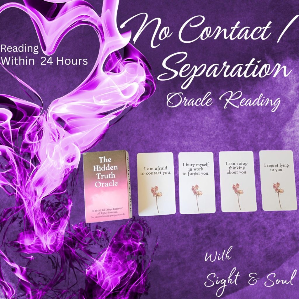 No contact / Separation. Messages from your person. Quick Oracle Reading. Within 24 hours from purchase
