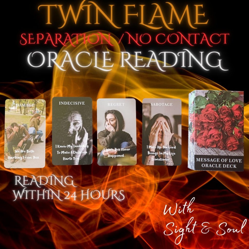 Twin Flame No contact/Separation. Channeled Messages from your person. Quick Oracle Reading.